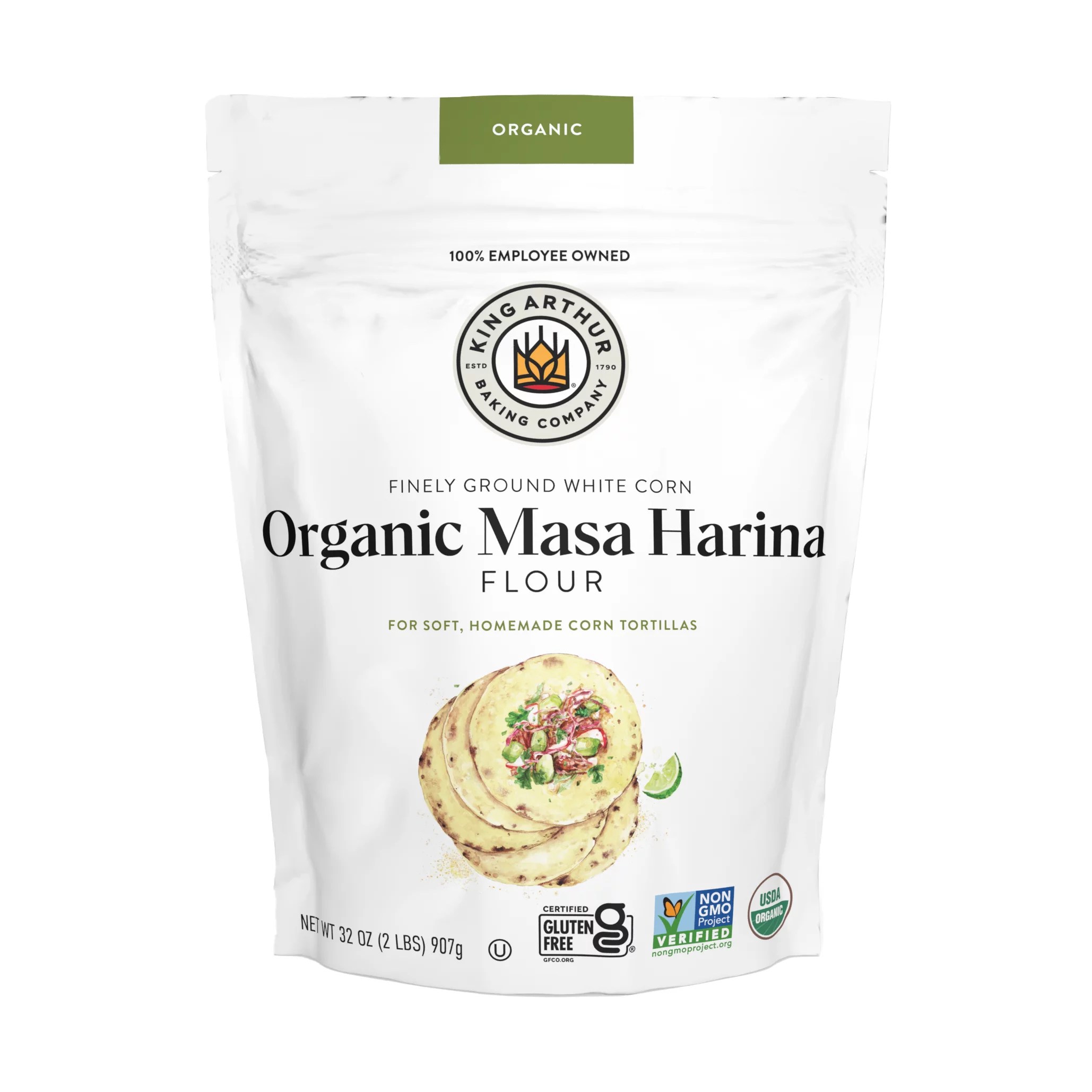 King Arthur Organic Masa Harina White Corn Flour Shop Baking Ingredients at HEB