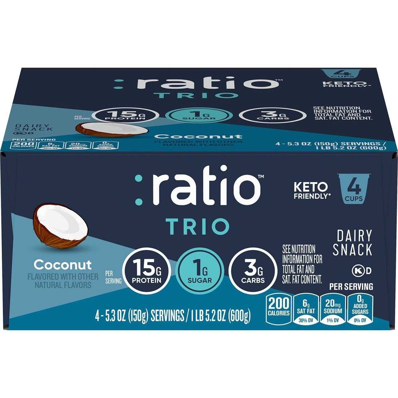 ratio Keto Friendly Coconut Yogurt Shop Yogurt at HEB