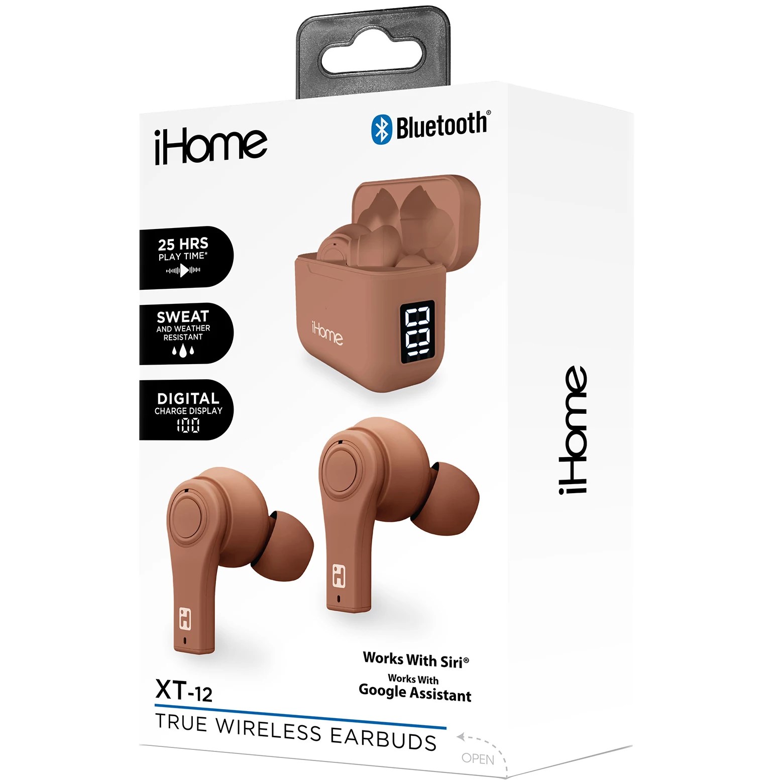 iHome XT12 True Wireless Earbuds with Charging Case Tan Shop