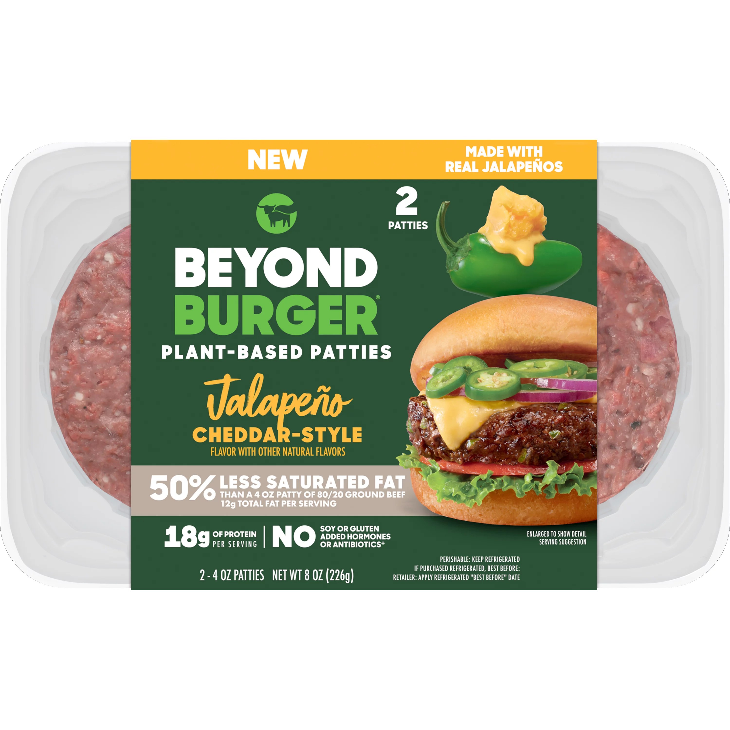 Beyond Meat Beyond Burger Frozen PlantBased Burger Patties Jalapeno