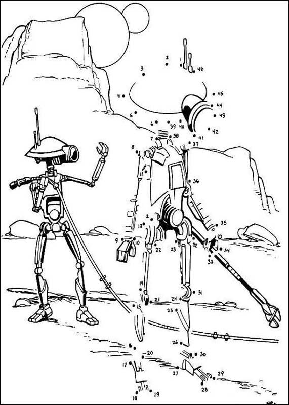 Robot game coloring pages