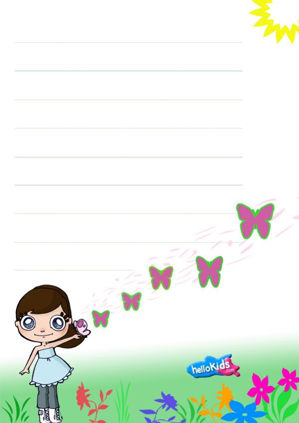 How to craft butterfly themed writing paper