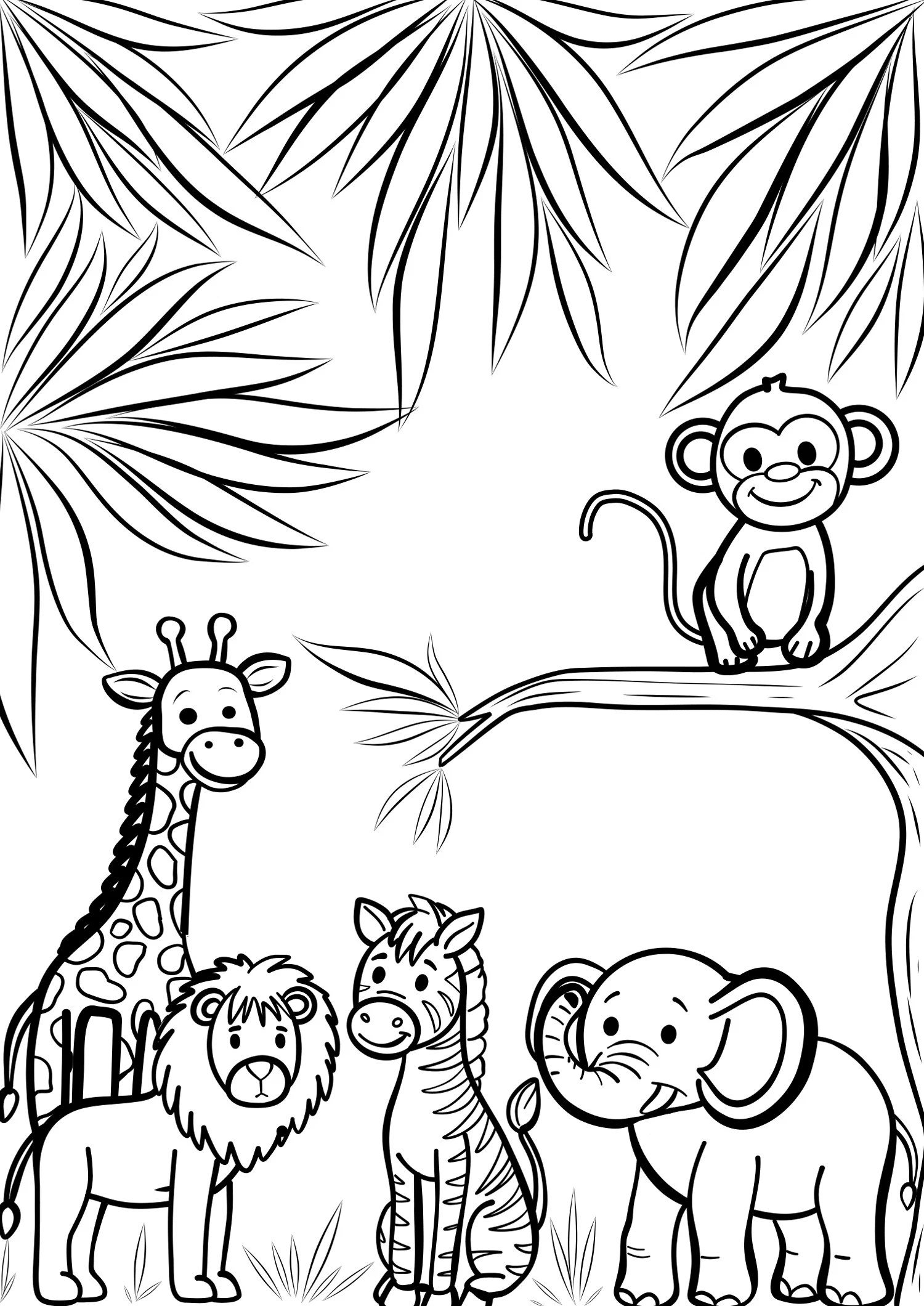 Animals Coloring Page PDF
