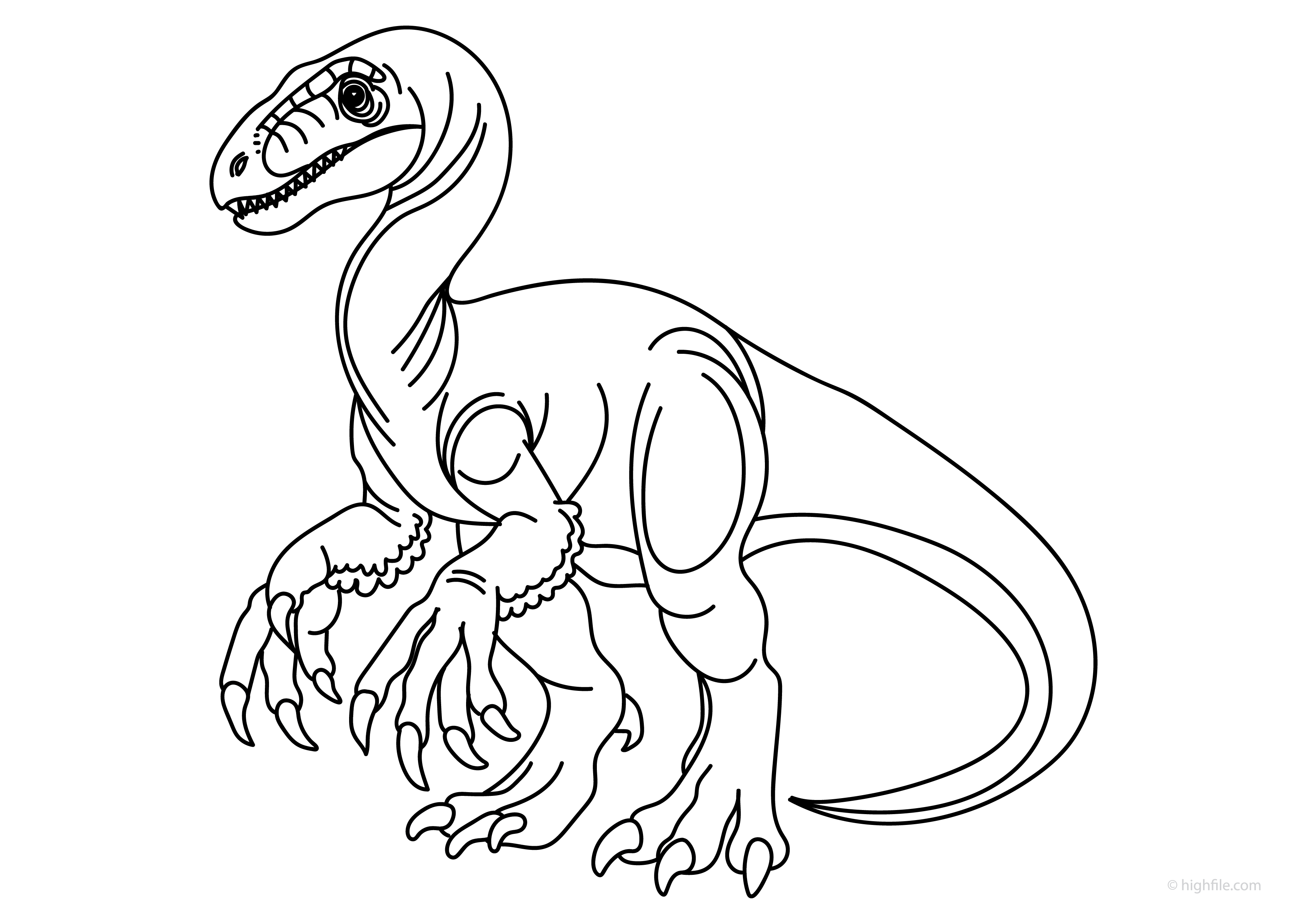 Therizinosaurus Coloring Page PDF Highfile