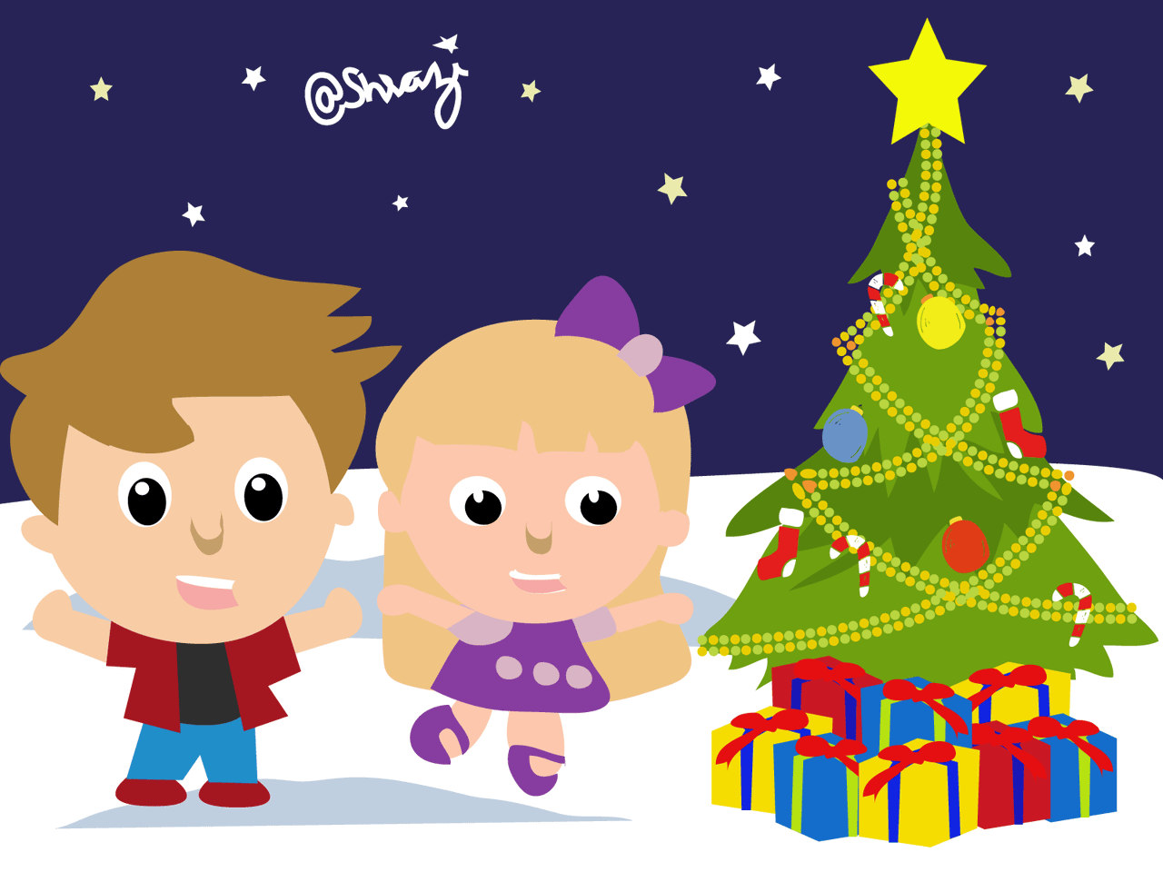 Excited Kid Christmas Gif