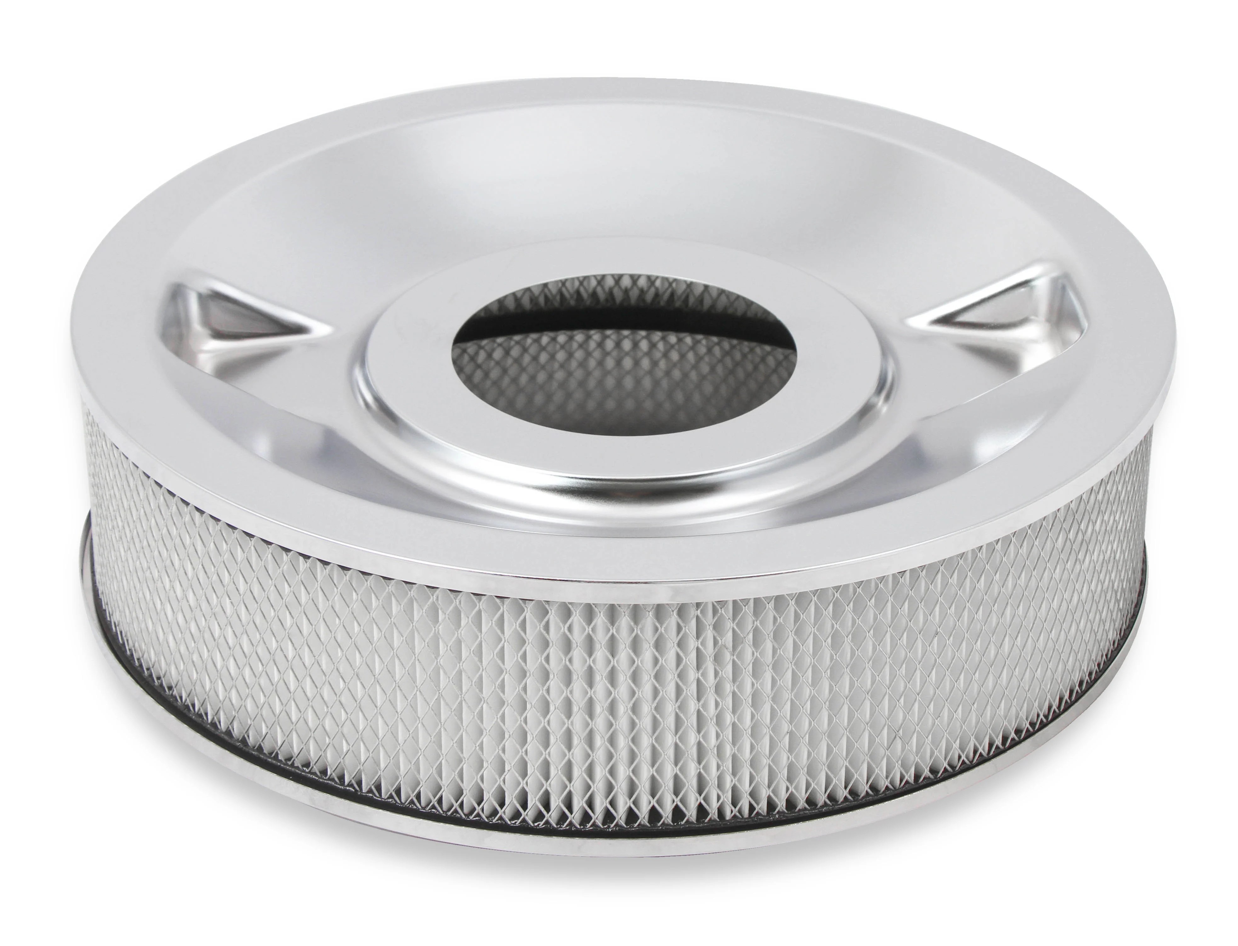 Holley 1204145 4150 Drop Base Air Cleaner Chrome w/4" Paper Filter