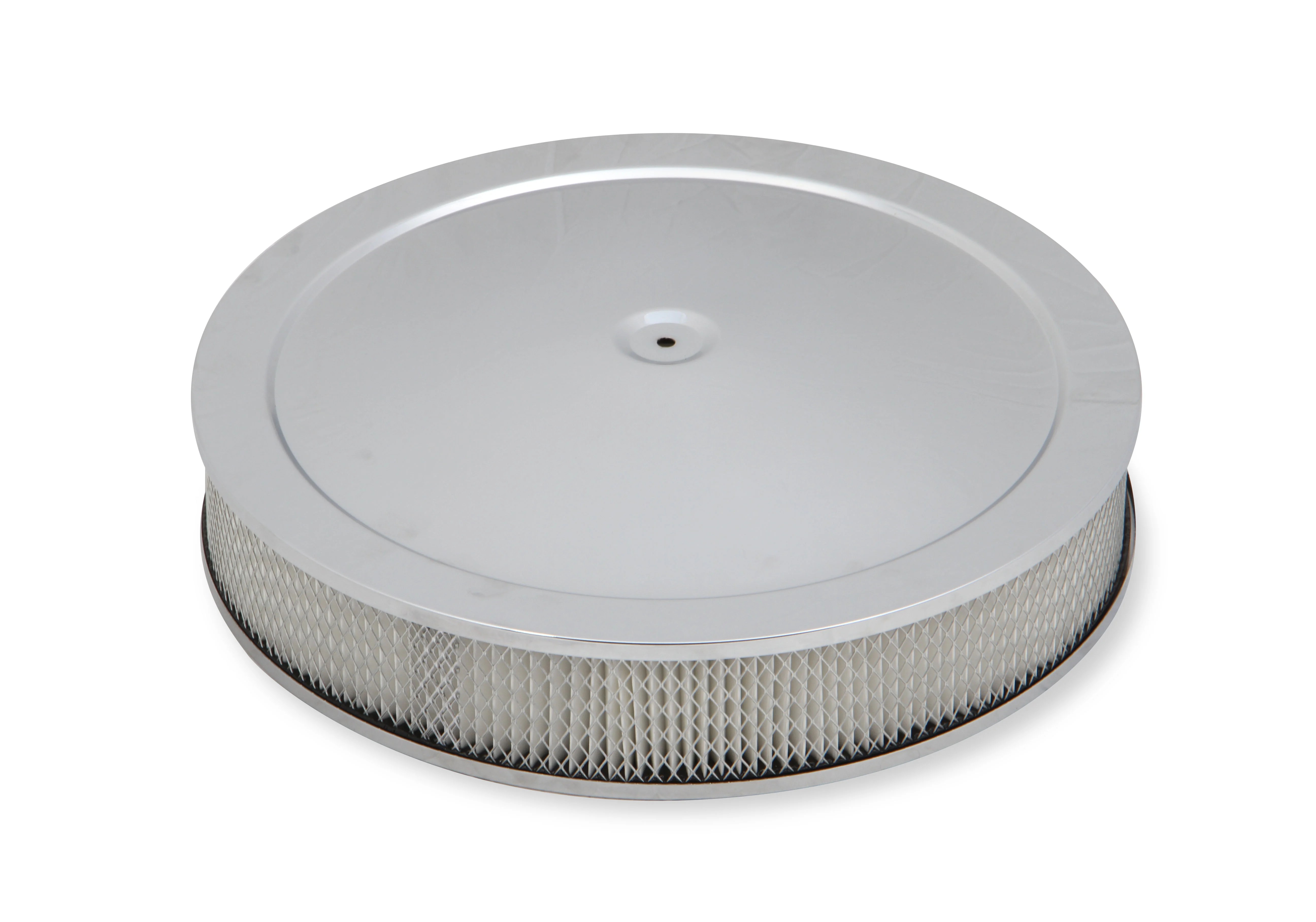 Holley 1204535 4500 dropbase air cleaner chrome w/3" paper filter