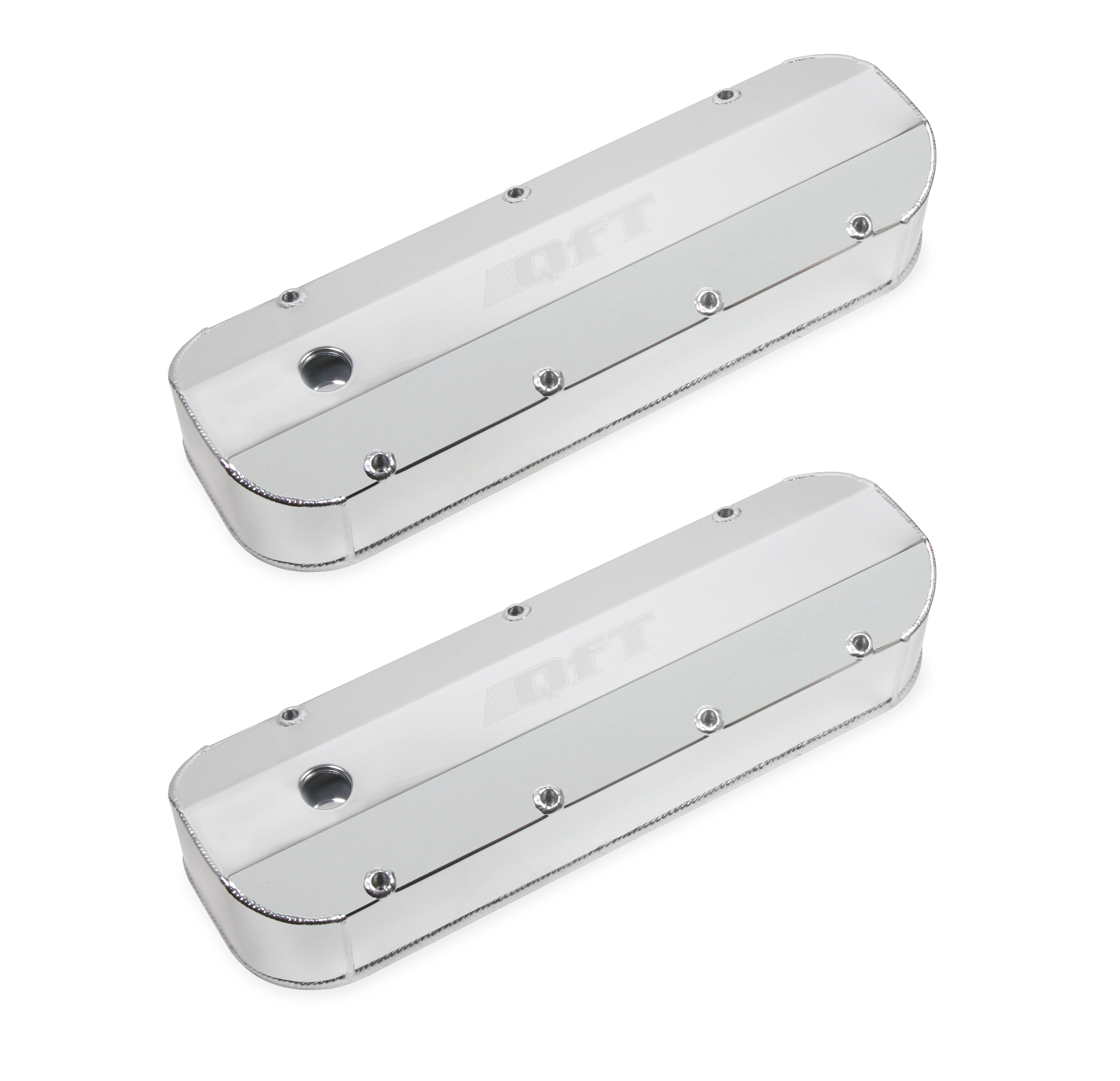 Quick Fuel 12822QFT Quick Fuel Fabricated Aluminum Valve Cover Big Block Chevy Silver Finish