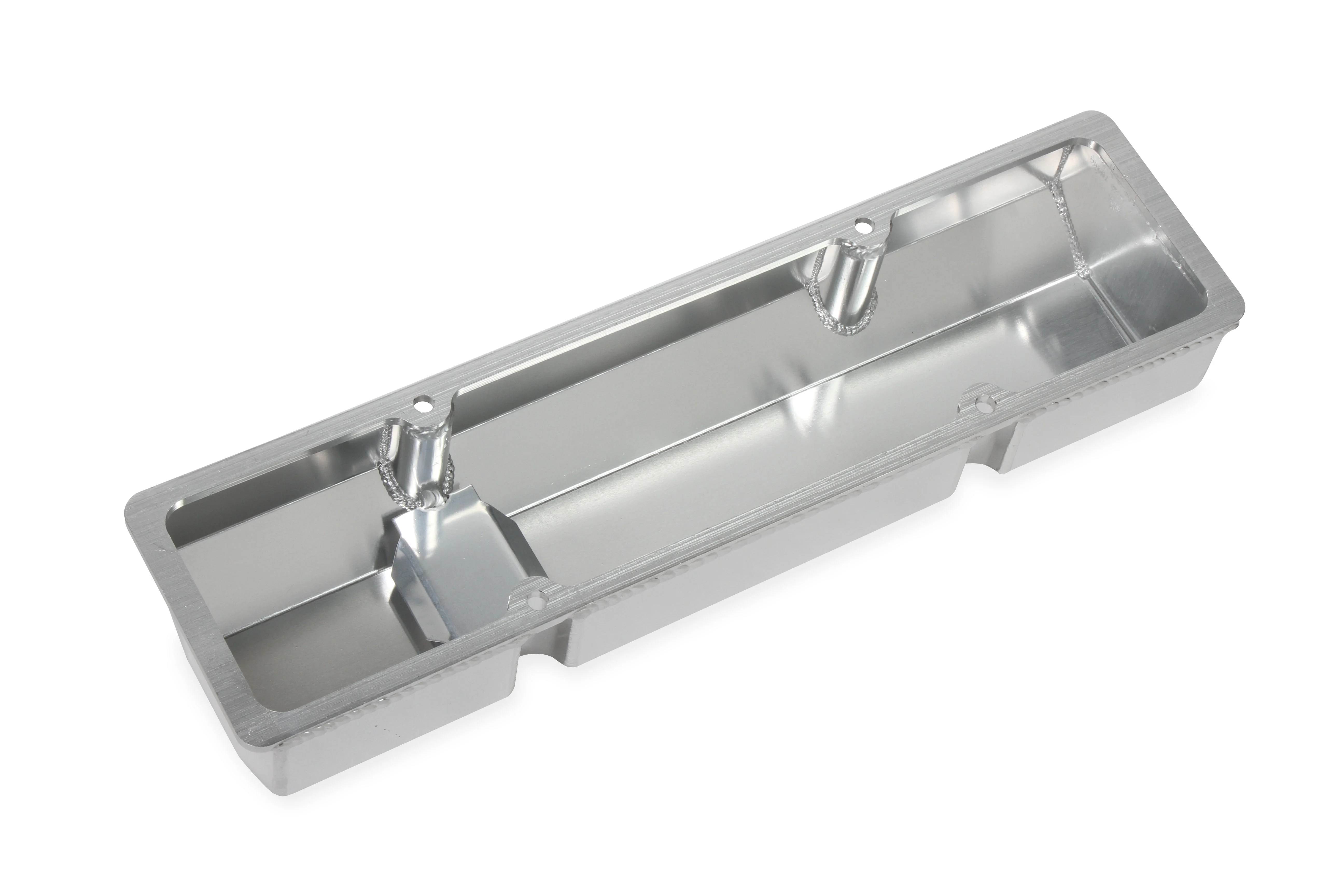 Quick Fuel 12827QFT Quick Fuel Fabricated Aluminum Valve Cover Small Block Chevy Silver Finish