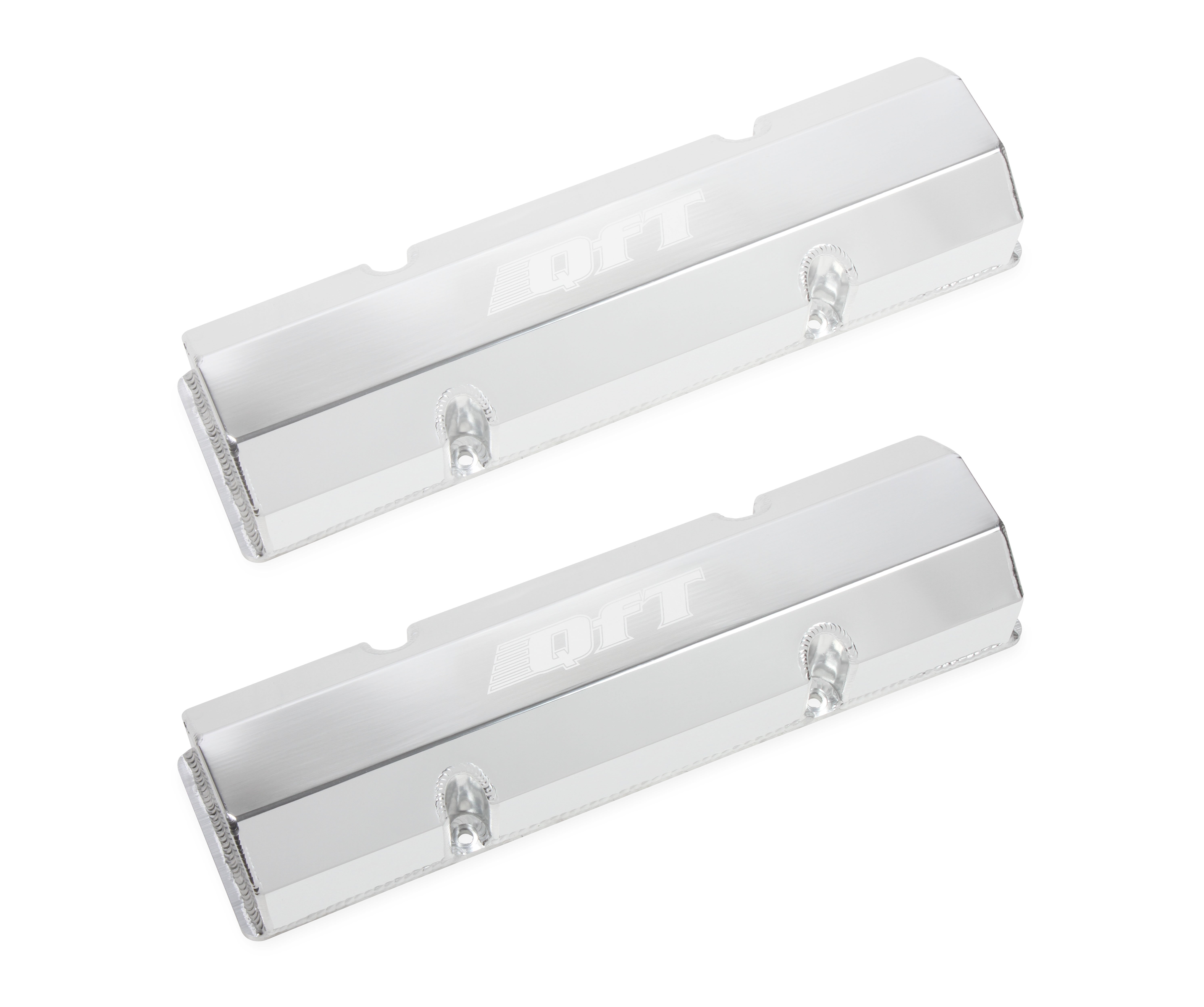 Quick Fuel 12828QFT Quick Fuel Fabricated Aluminum Valve Cover Small Block Chevy Silver Finish