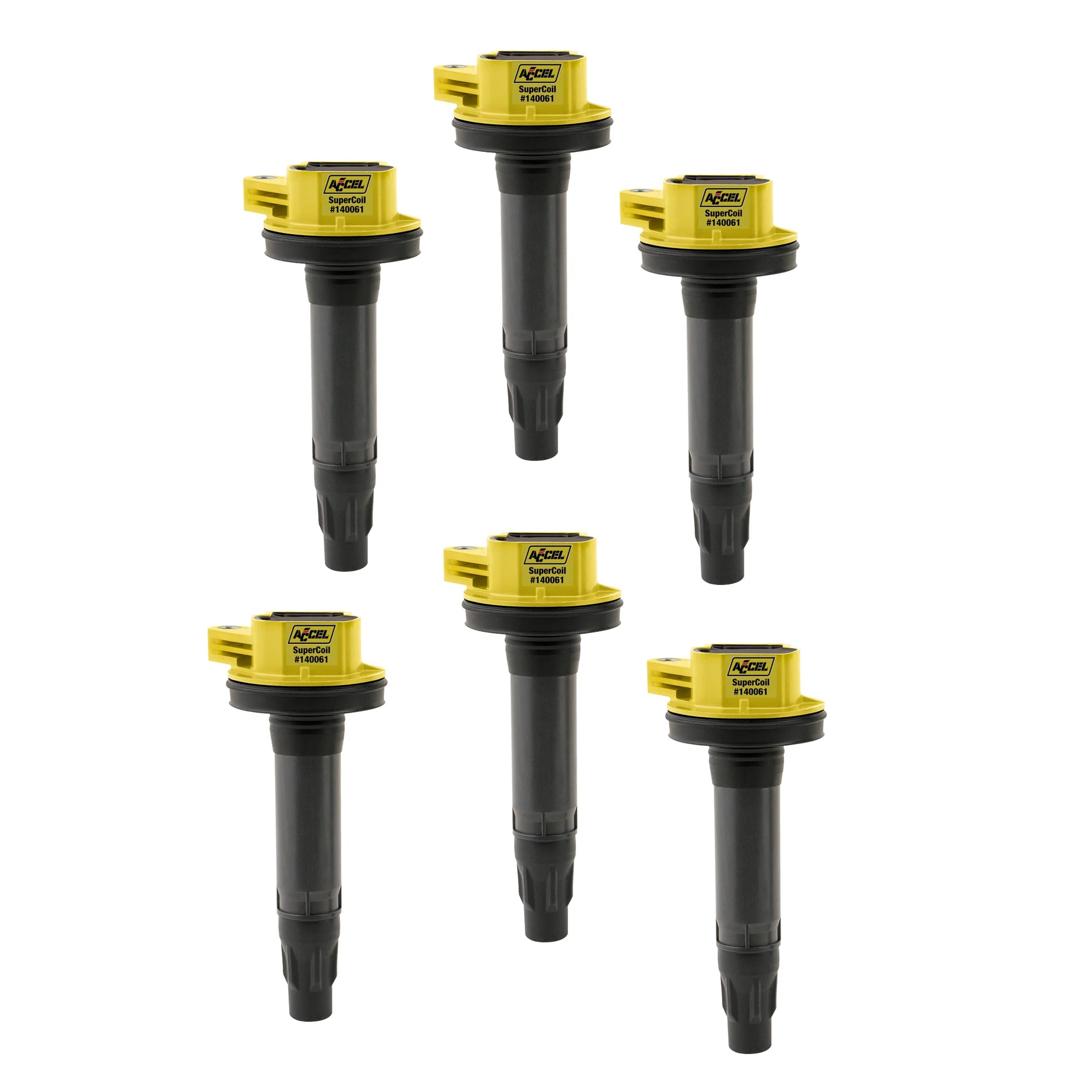 ACCEL 1400616 ACCEL Ignition Coil Super Coil Series 20072016 Ford 3.5L/3.7L V6, Yellow, 6pack