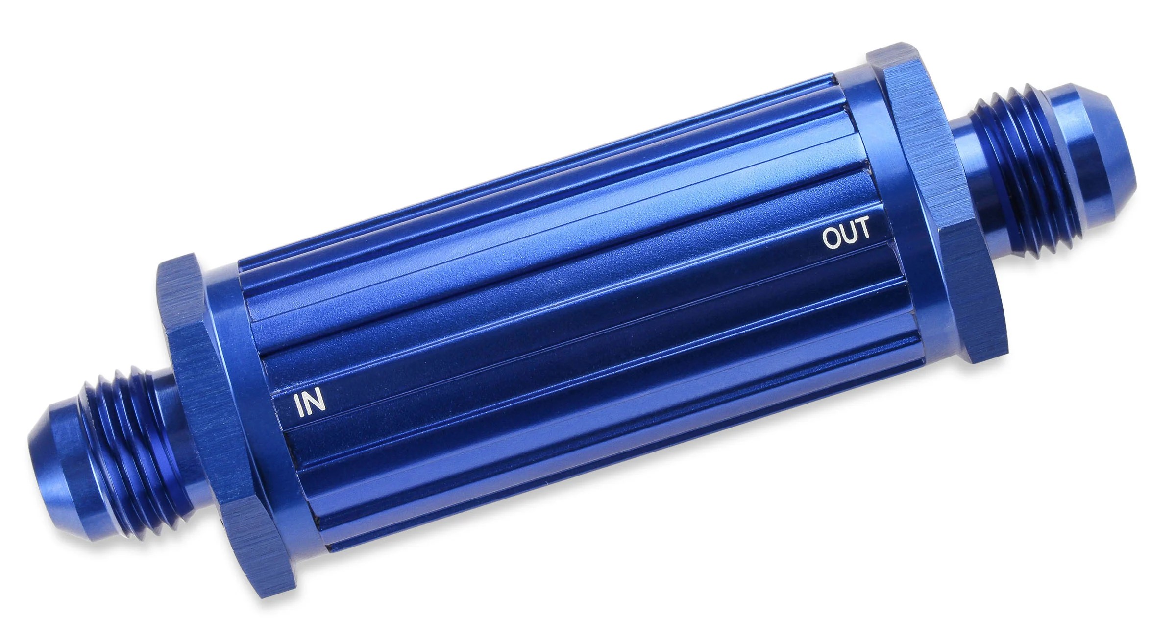 Mr. Gasket 2008MRG Mr. Gasket 8 AN Male Fuel Filter 30 Micron Blue