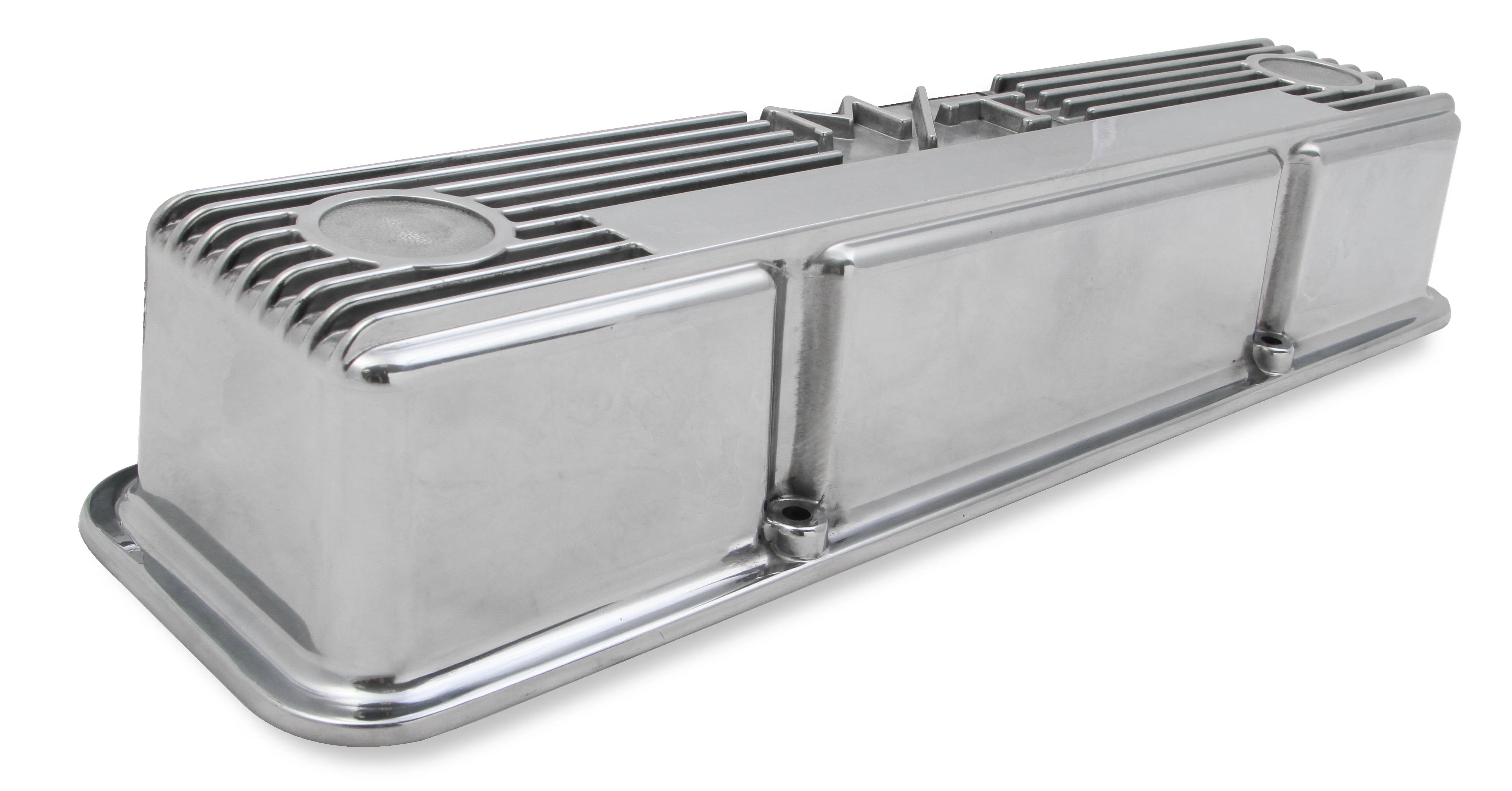 Holley 24182 M/T Valve Covers for Chevy small block engines Polished