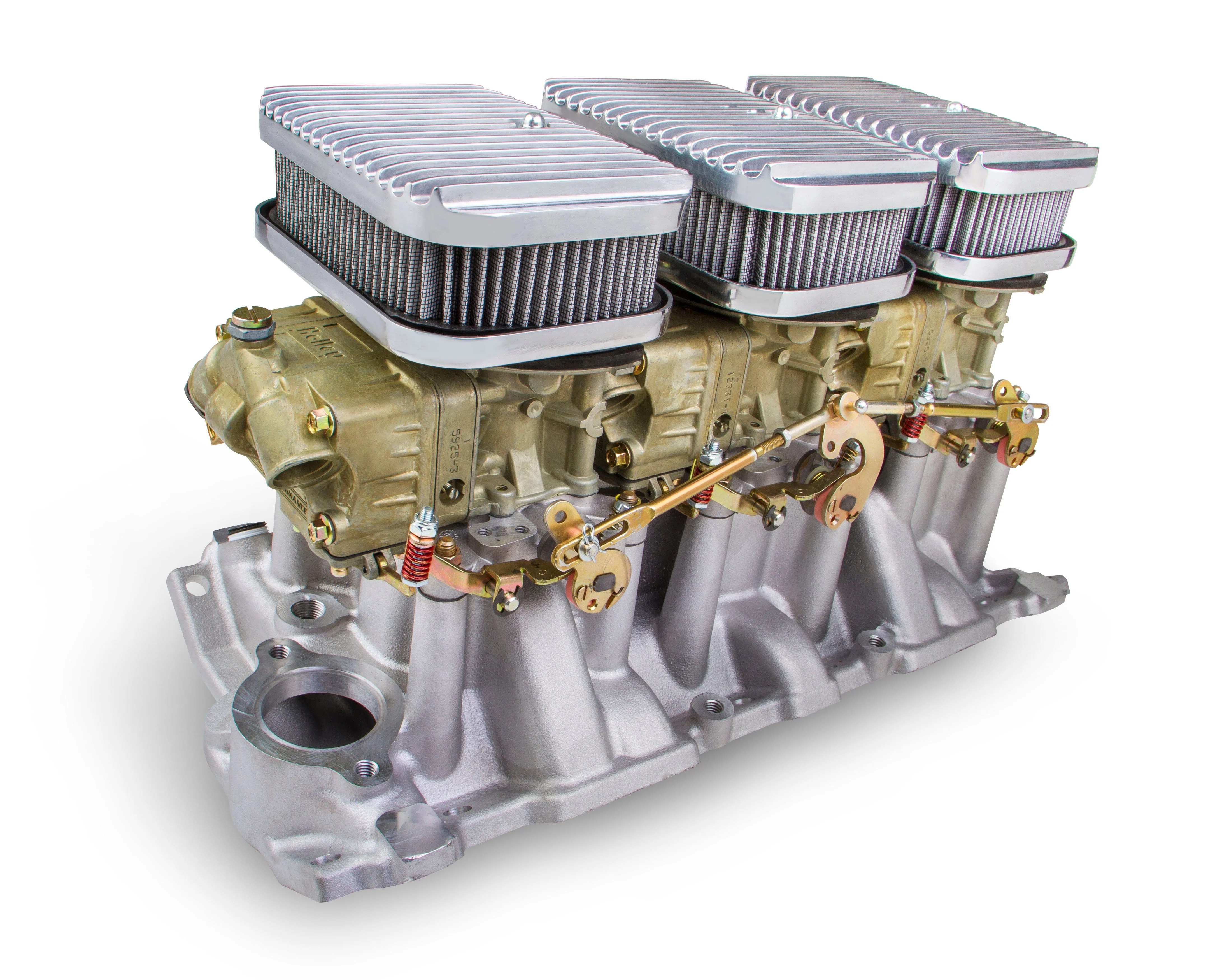 Holley 300521 TriPower 3X2 SBC INTAKE AND DICHROMATE CARBS KIT
