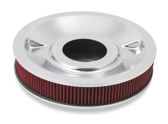 Holley 1204130 4150 Drop Base Air Cleaner Chrome w/3" Red Washable