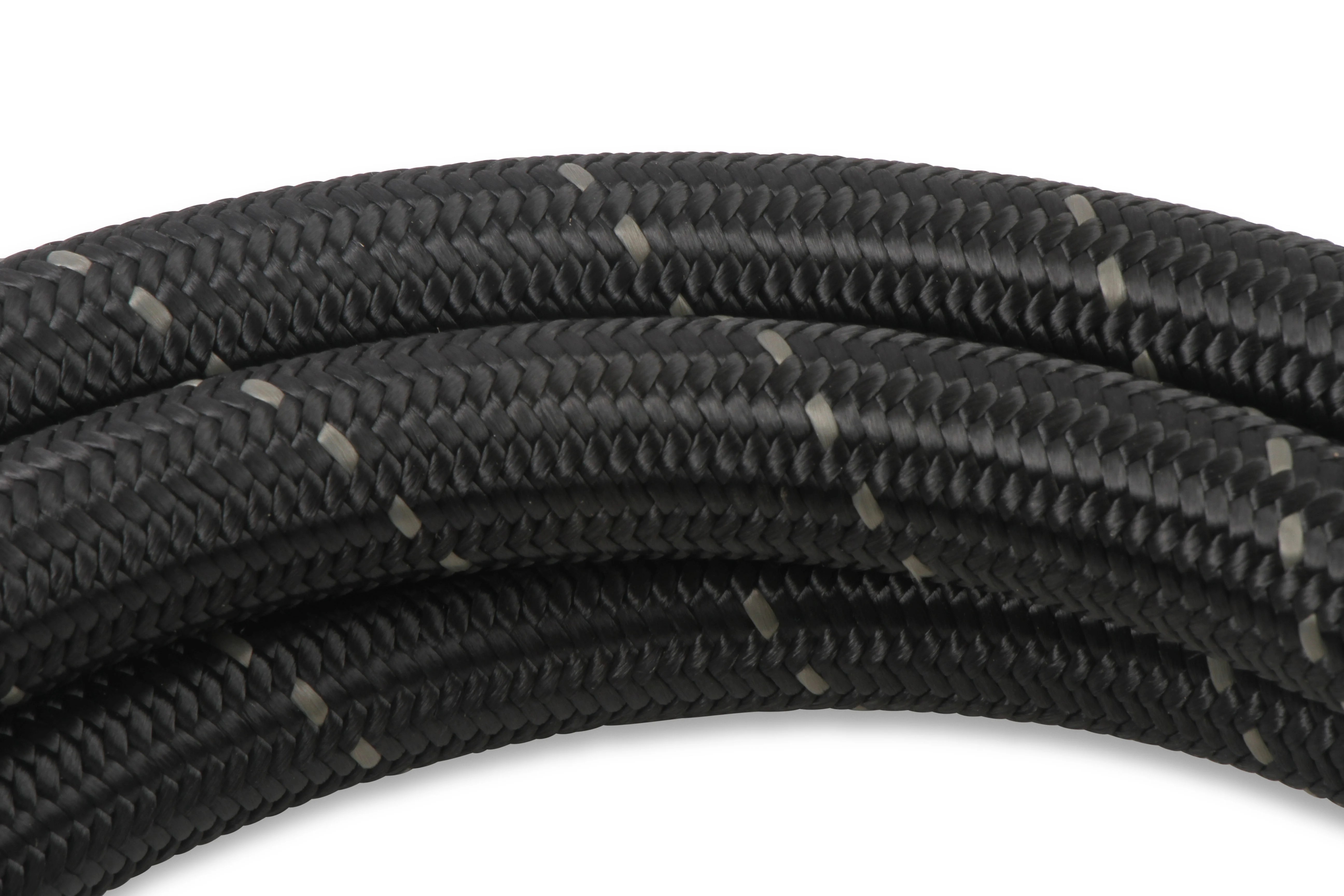Mr. Gasket 842012 Mr. Gasket Black Nylon Braided Hose 12 AN 20 Feet