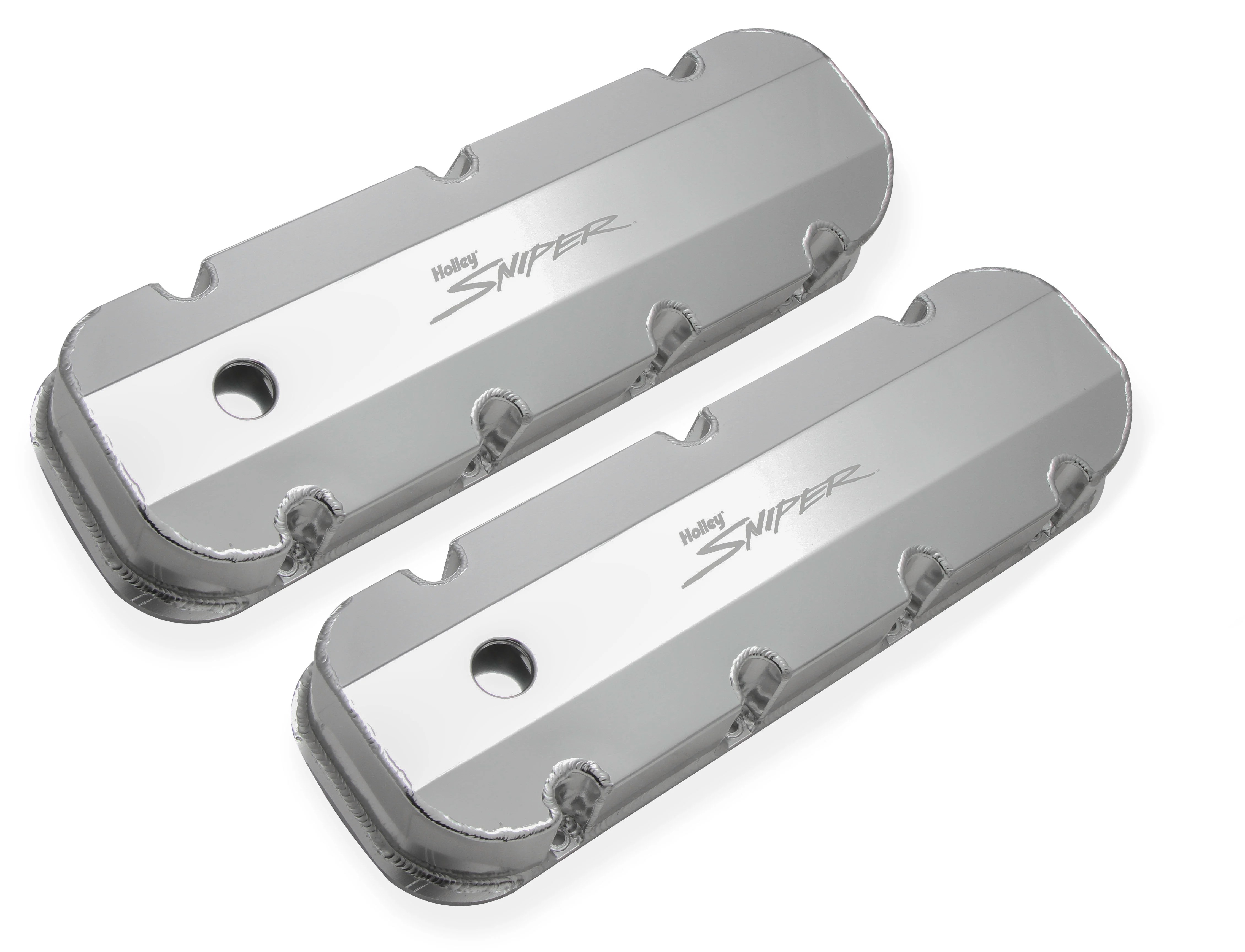 Holley Sniper 890004 Sniper Fabricated aluminum valve covers w/baffle
