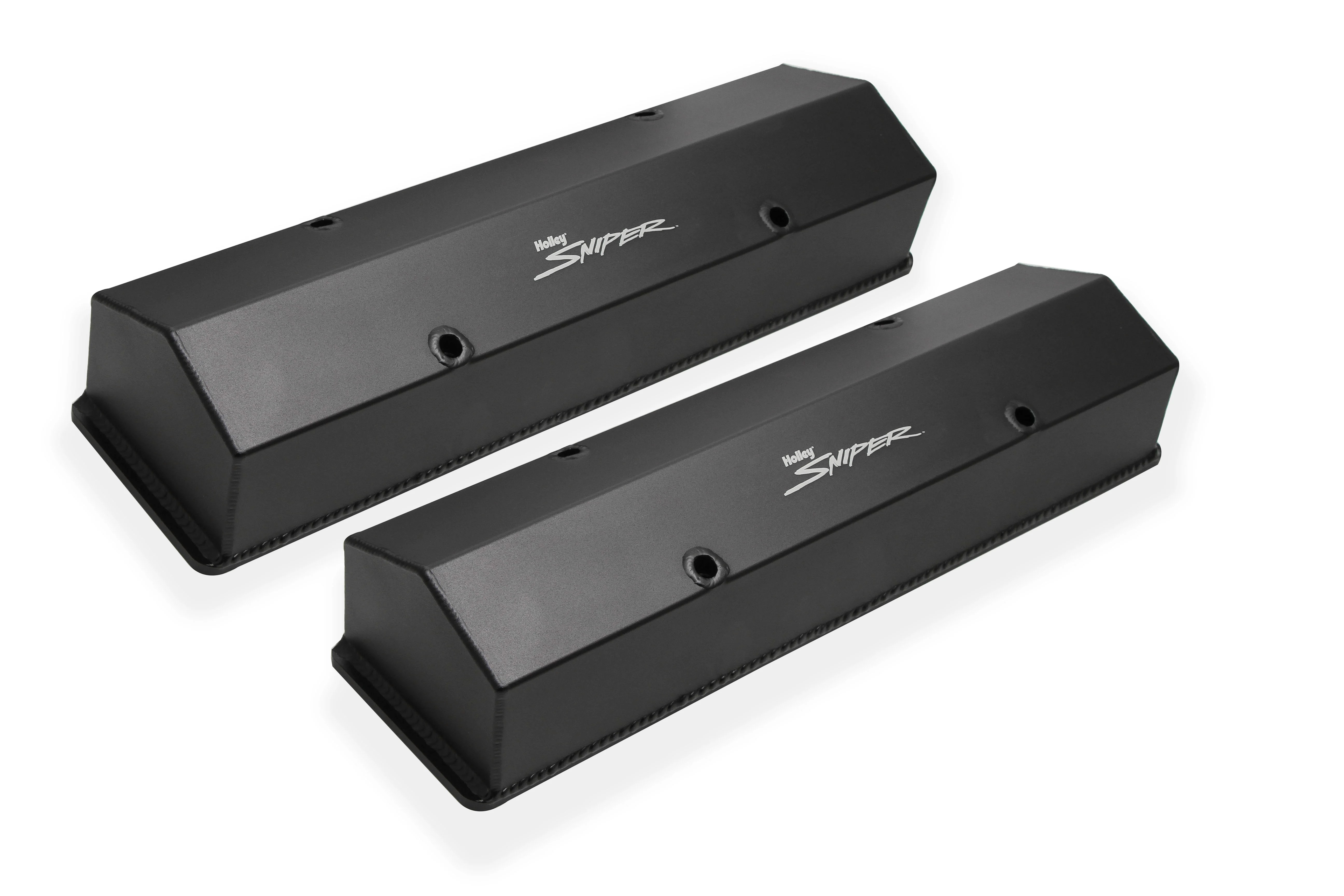 Holley Sniper 890008B Fabricated aluminum valve covers w/baffle for