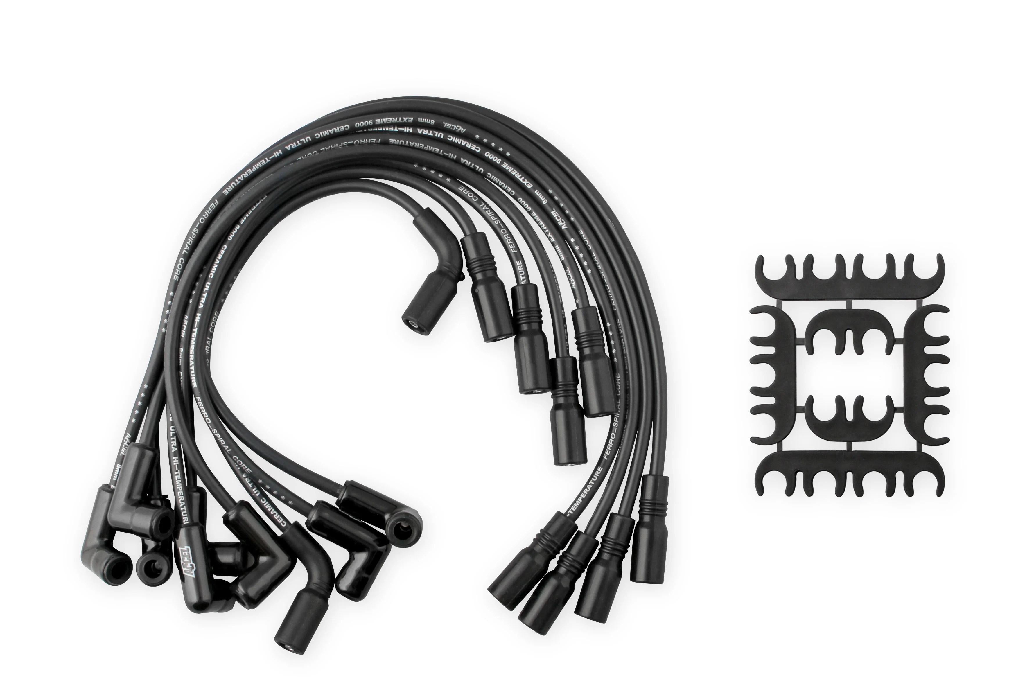 ACCEL 9042CK Spark Plug Wire Set Extreme 9000 Black Ceramic Boot