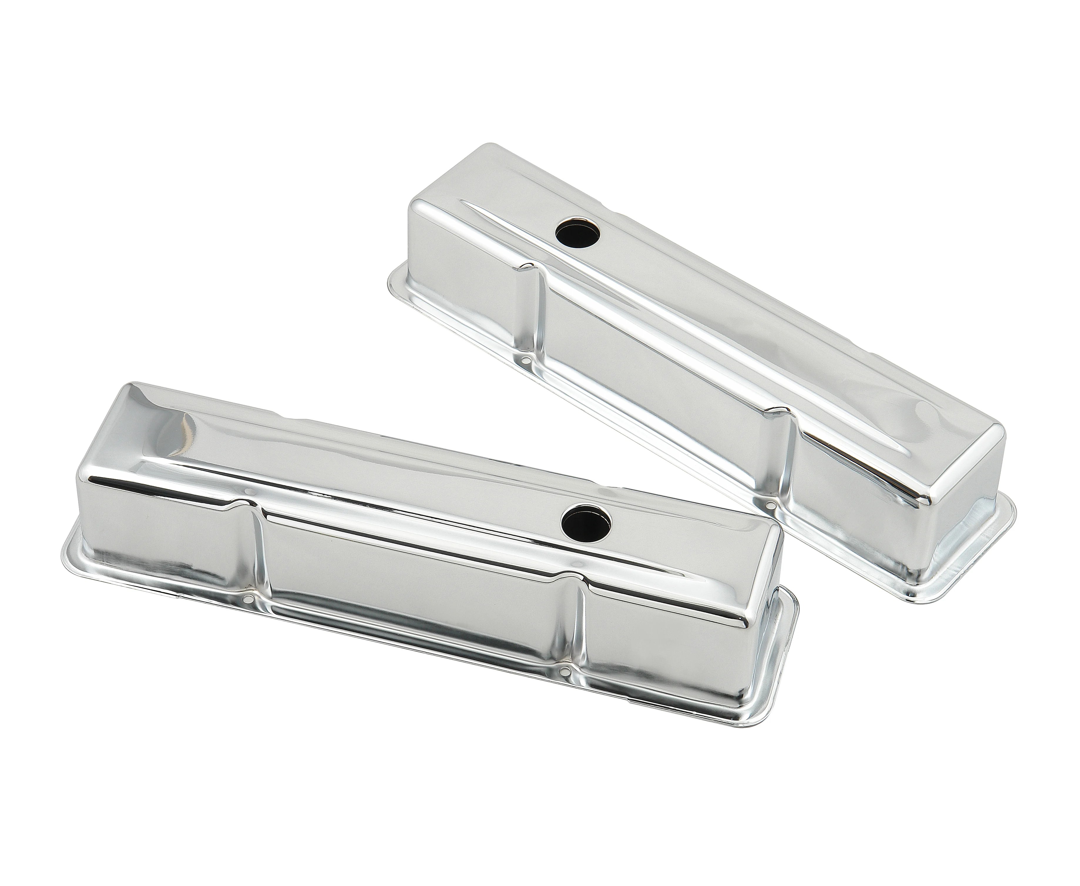 Mr. Gasket 9801 Chrome tallstyle valve covers w/o baffle for 195886
