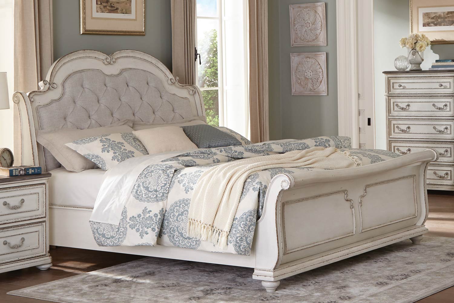 Homelegance Willowick Bedroom Set 1614SLSleigh Bedroom Set at