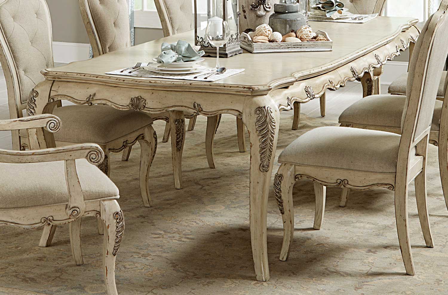 Homelegance Elsmere Dining Set Antique Grey 1978WDINSET at