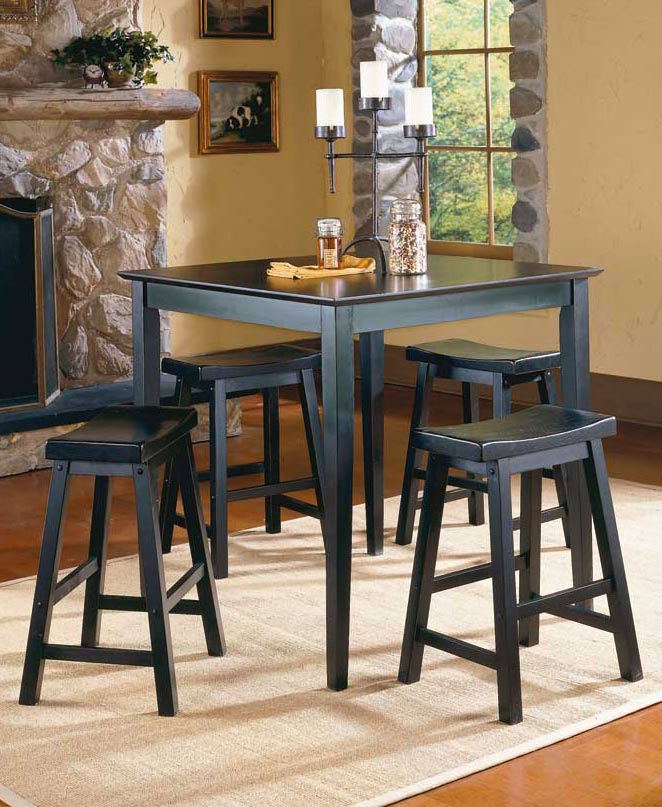 Homelegance Saddleback 5 Pc Set in Black Finish 5302BK at