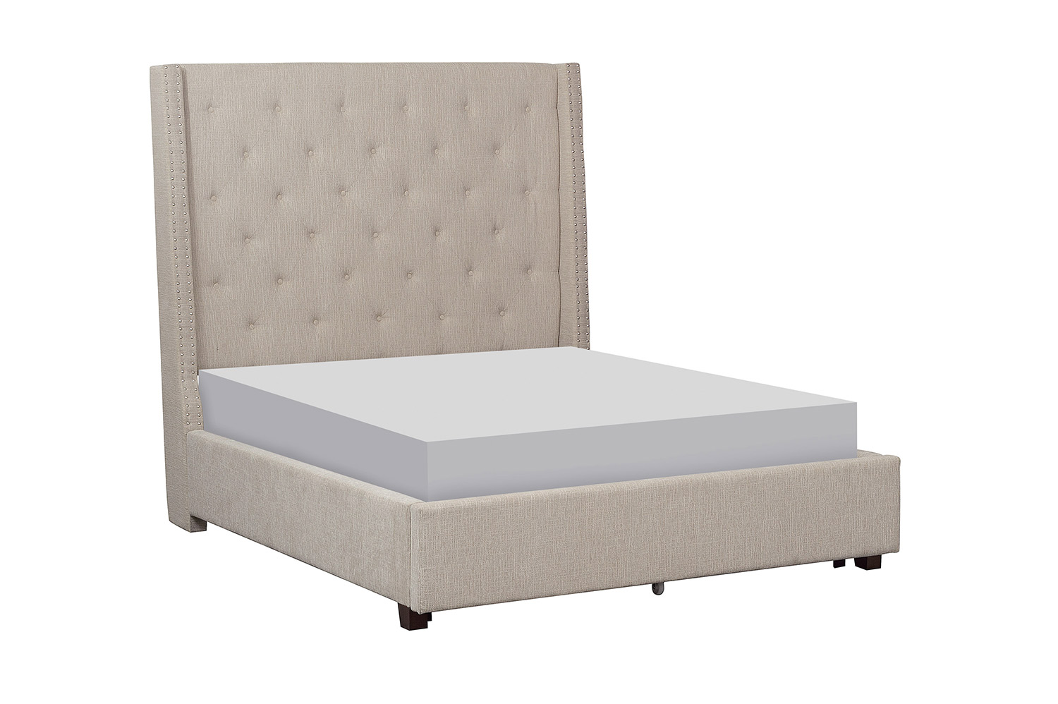 Homelegance Fairborn Platform Storage Bed Beige 5877BE1DW at