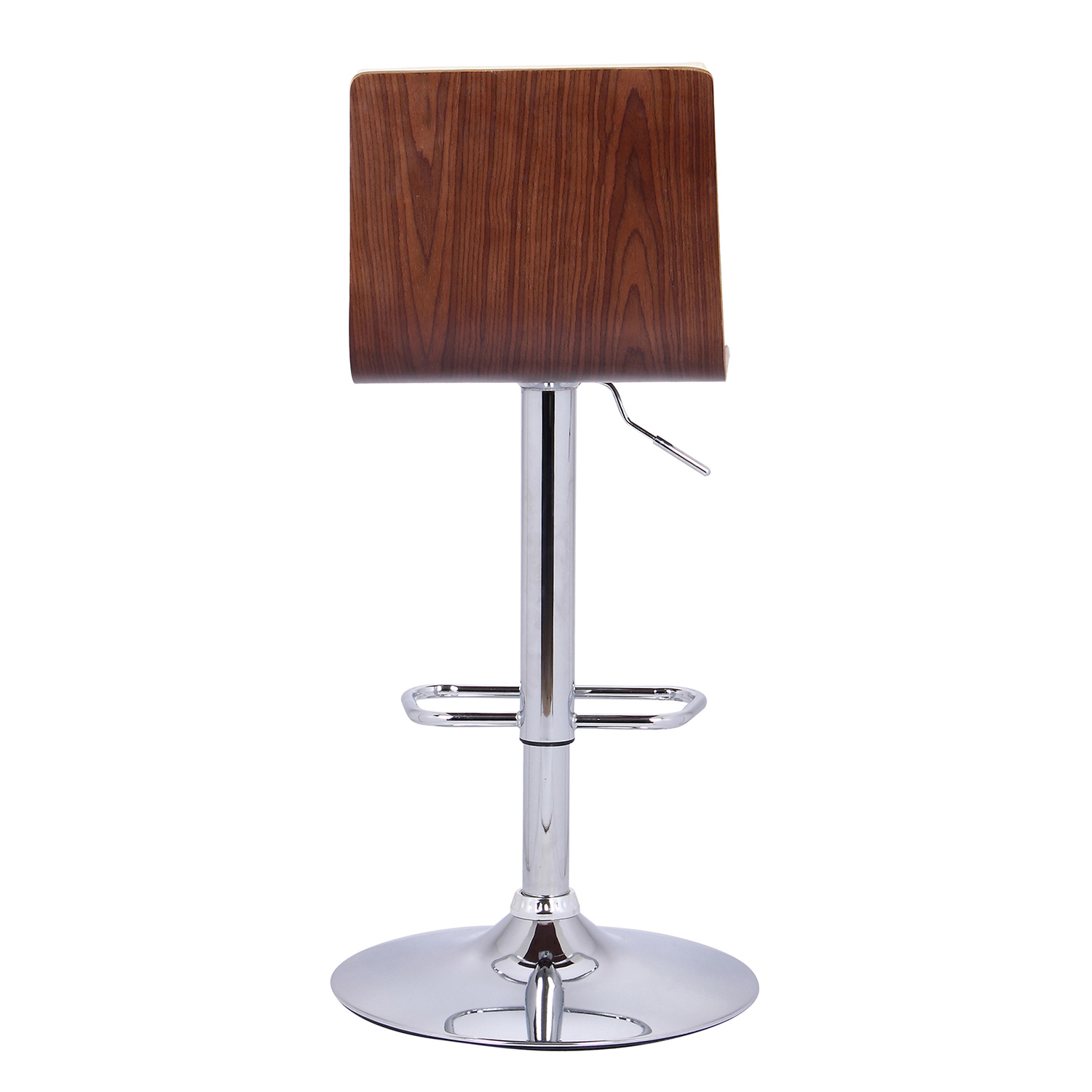 Armen Living Aubrey Bar Stool Cream Leatherette/Walnut Back AL