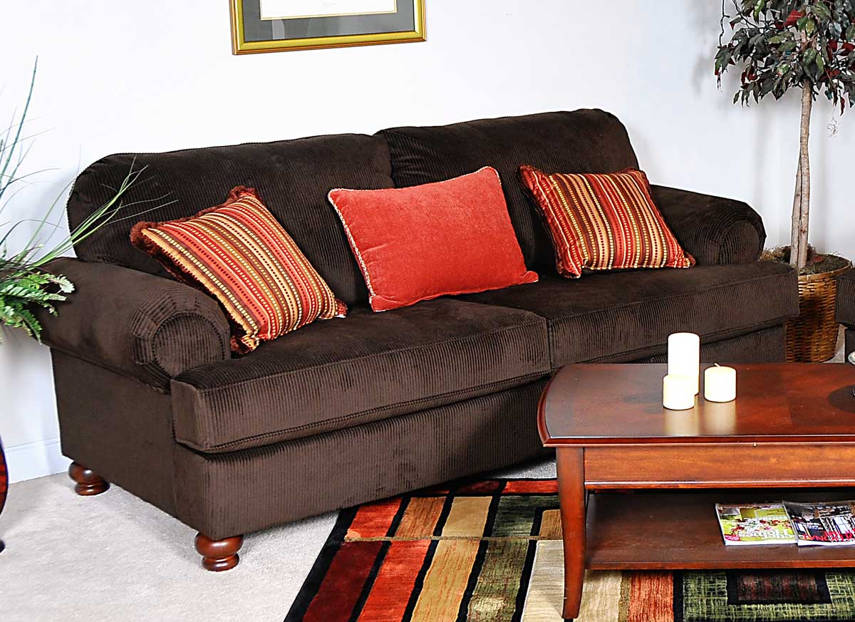 Benchmark Upholstery Cherry Sofa Set Viva Chocolate BU2010VCSofa