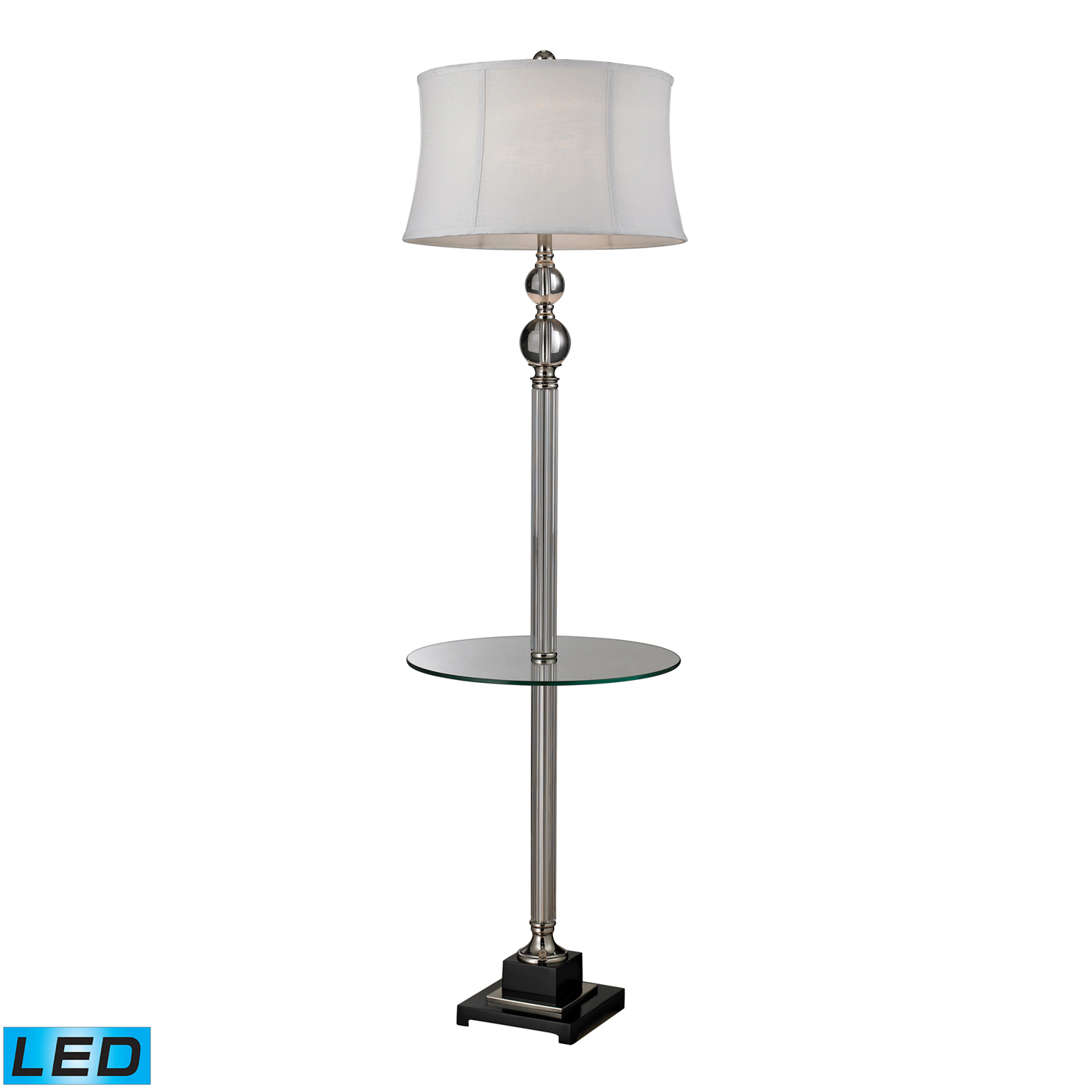 Elk Lighting D2310LED Corvallis Floor Lamp Clear / Polished Nickel