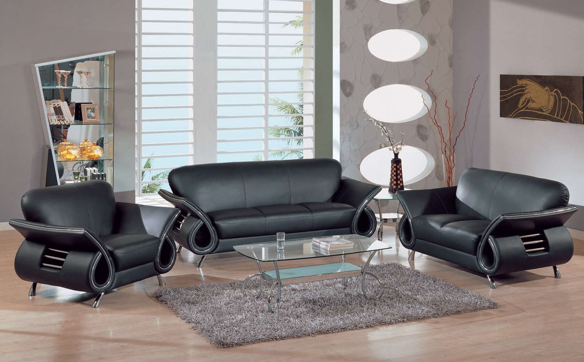 Global Furniture USA 559 Living Room Collection Black GFU559LVBL