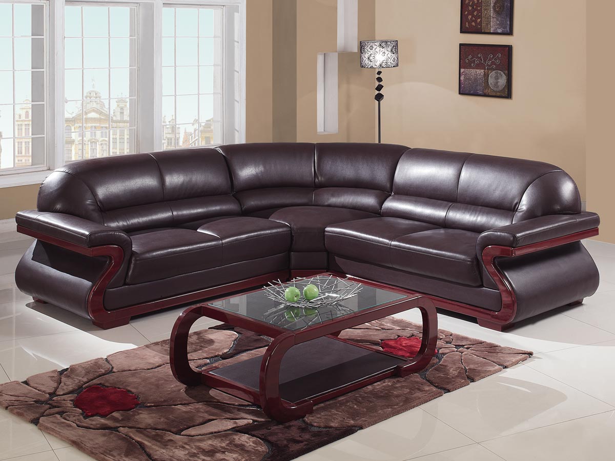 Global Furniture USA A086 Sectional Set A Brown GFA086SectSetA at