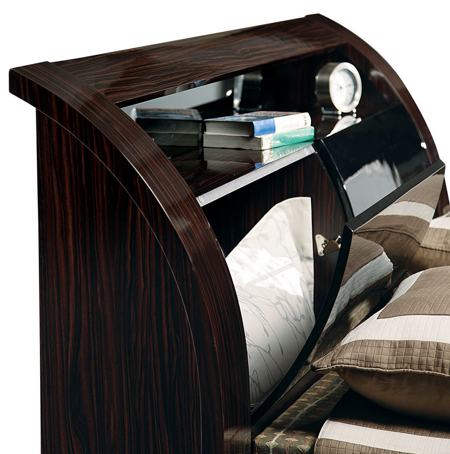 Global Furniture USA Madison Platform Bed Black/Zebrano GFMADISON