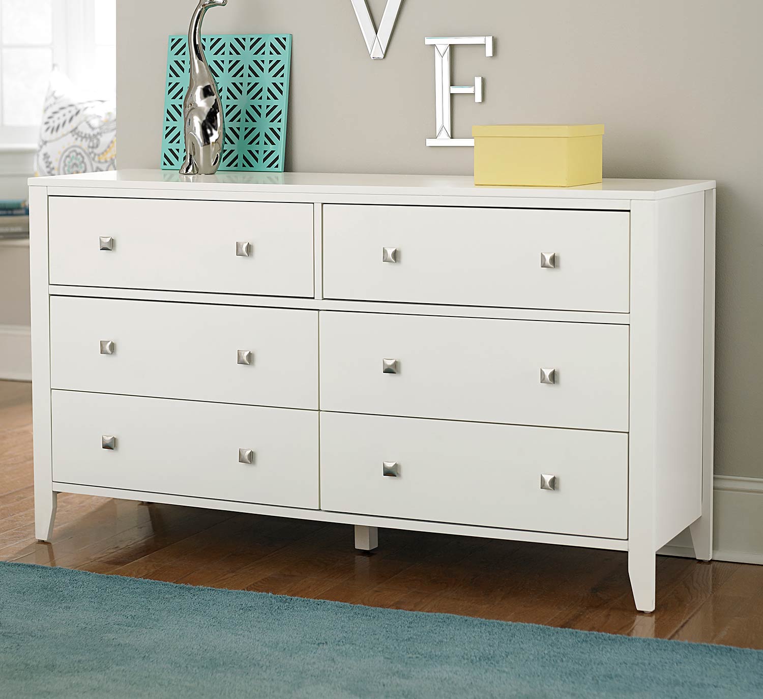 NE Kids Pulse 6 Drawer Dresser White NE33500 at