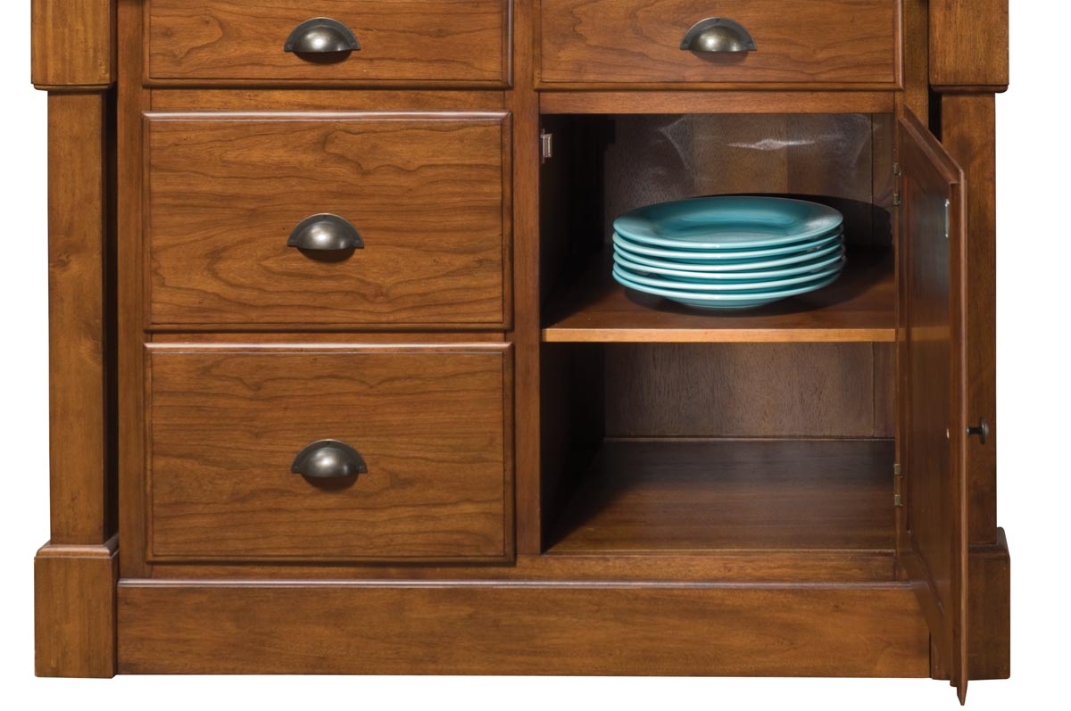 Home Styles Aspen Kitchen Island with Hidden Drop Leaf Support/Granite