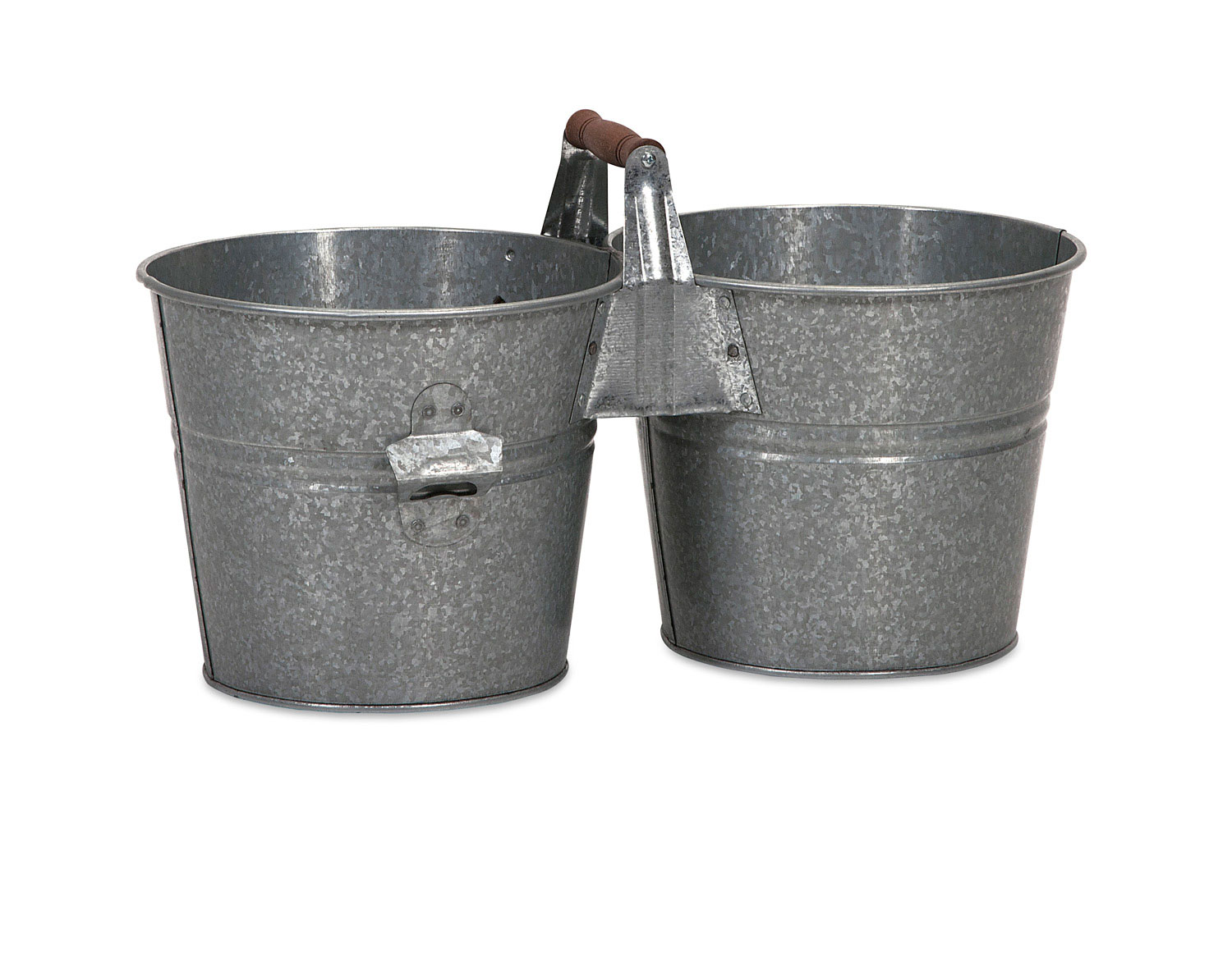 IMAX Galvanized Double Beverage Bucket with Bottle Opener IM44232 at