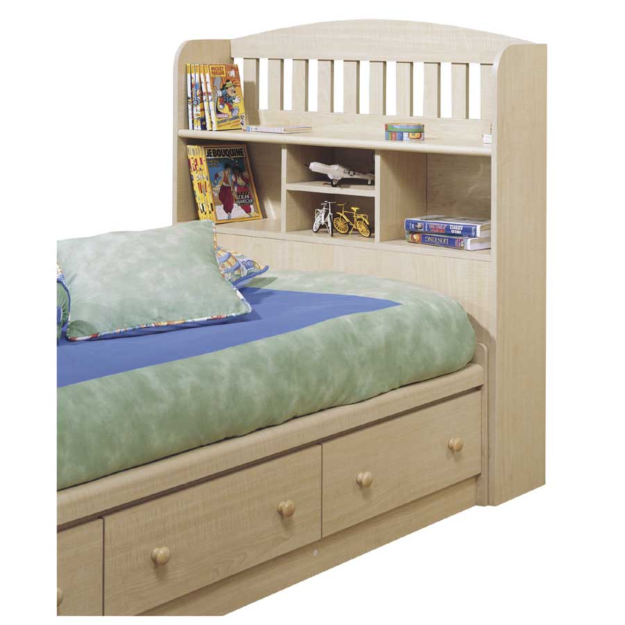 South Shore Popular Natural Maple Twin Bookcase Headboard 2713098 at