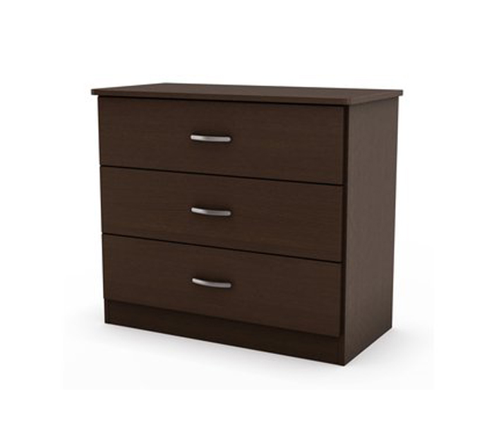 South Shore Smart Basics 3 Drawer Chest South Shore Smart Basics Chocolate 3 Drawer Chest 3159033 at