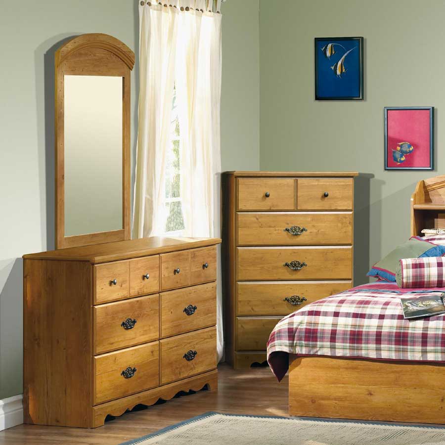 South Shore Prairie Country Pine 5 Drawer Chest 3232035 at