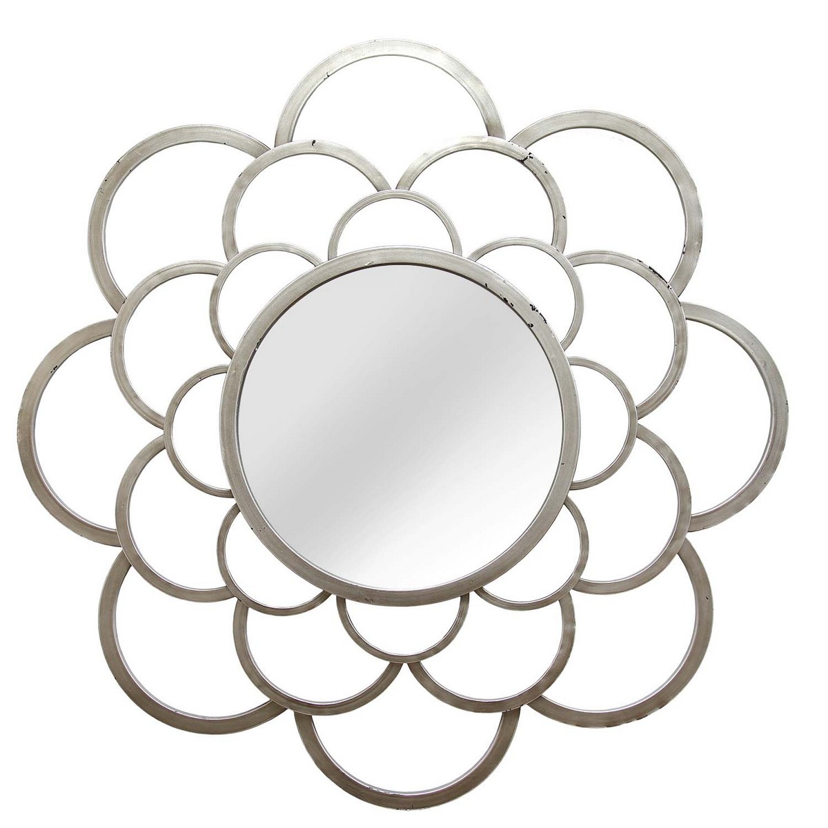 Stratton Home Decor Denisse Wall Mirror Silver SHD0158 at