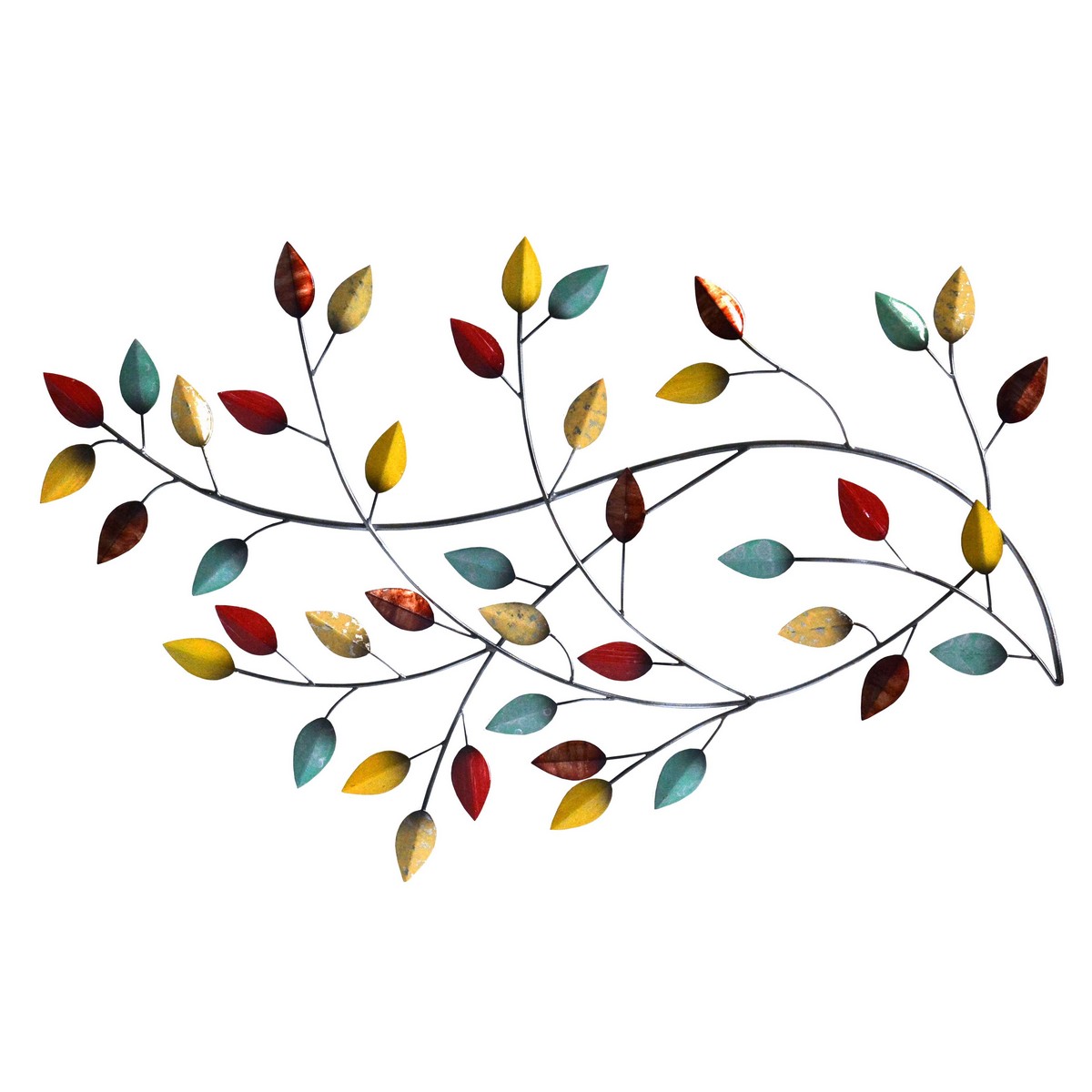 Stratton Home Decor Autumn Blowing Leaves Wall Decor Multi SHD0196 at