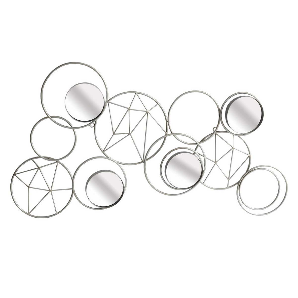 Stratton Home Decor Geometric Wall Decor Silver SHD0208 at