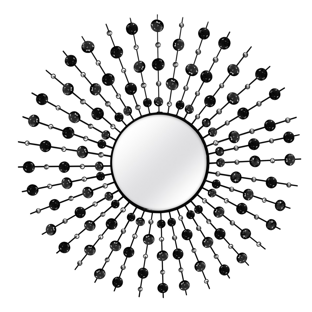 Stratton Home Decor Mia Burst Burst Mirror Black SHD0243 at