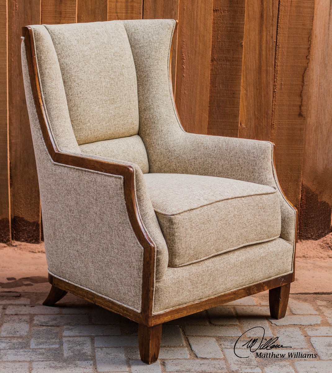 Uttermost Burbank Tweed Wing Chair UTTERMOST23613 at