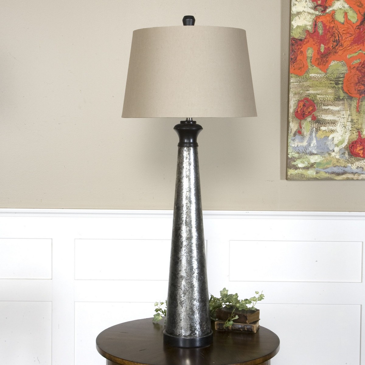 Uttermost Mustapha Distressed Silver Table Lamp UTTERMOST26214 at