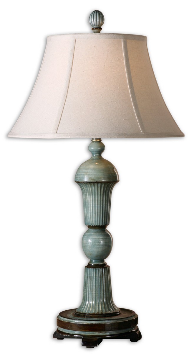 Uttermost Attilio Antique Blue Table Lamp UTTERMOST27683 at