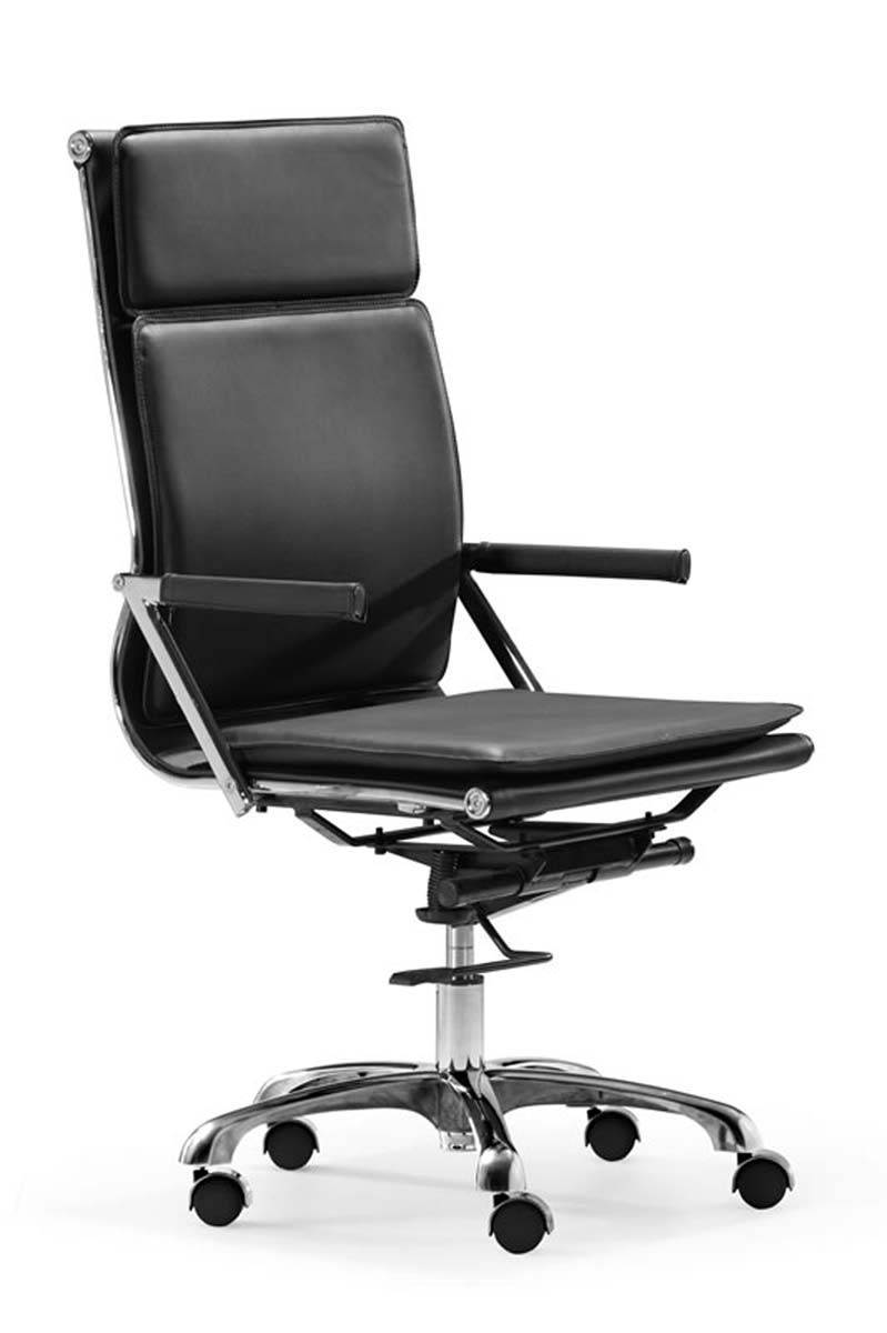 Zuo Modern Lider Plus High Back Office Chair Black ZM215231 at