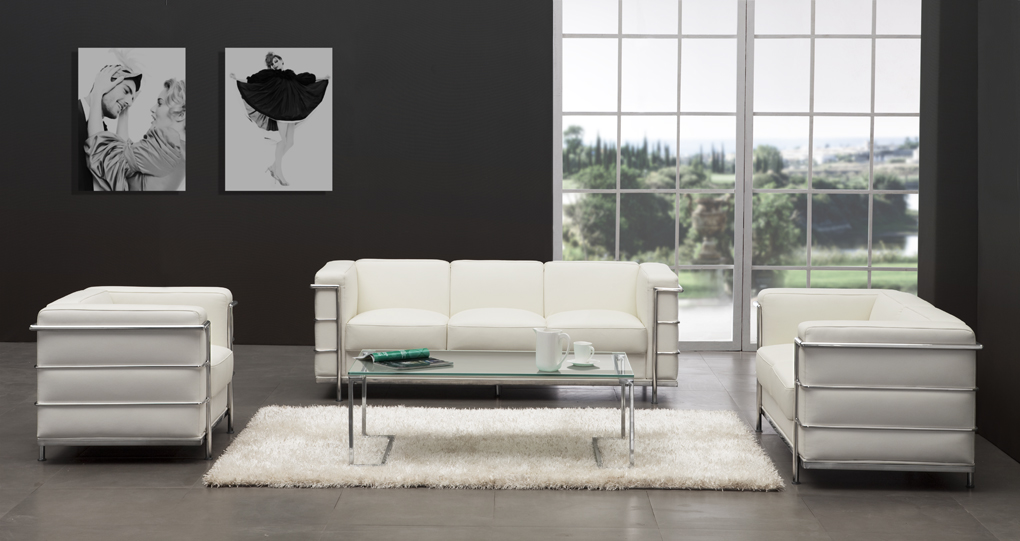Zuo Modern Fortress Sofa White ZM900231 at