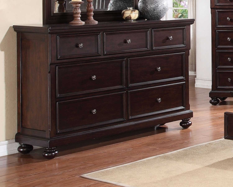 Acme Grayson Bedroom Set with Storage Dark Walnut 24610QBedSet at